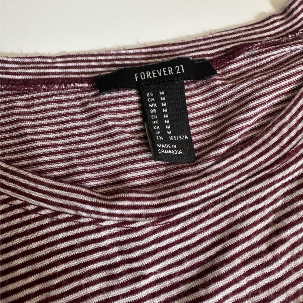 Forever 21 Purple Striped Skater Mini Dress